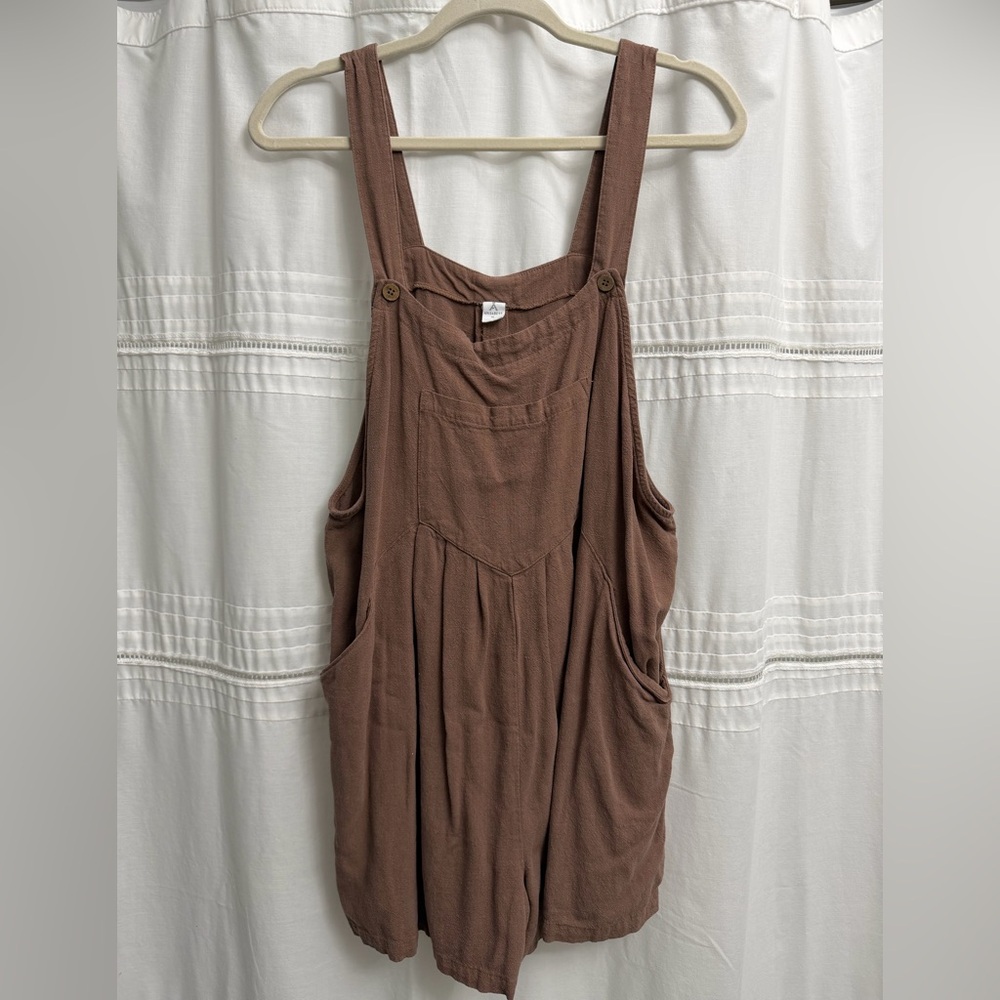 Brown Women's Overall Romper